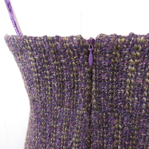 BEAUTIFUL Nanette Lepore "Timpani" Tweed Dress NWT Sz 10 Plum - Picture 8 of 16